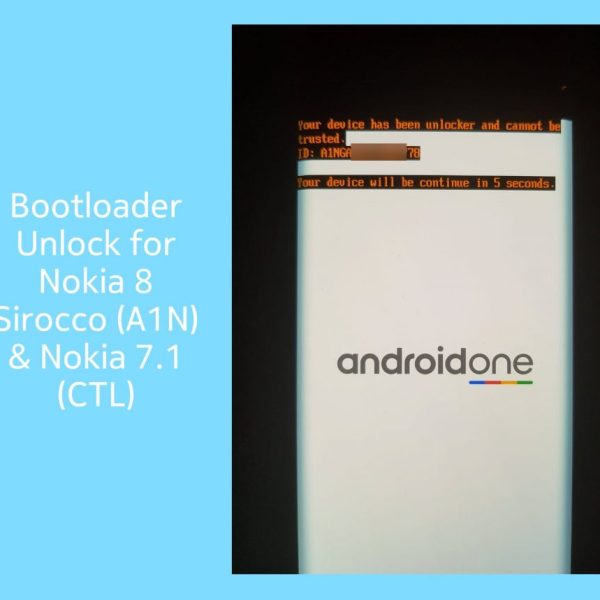 Bootloader unlock for Nokia 7.1 and Nokia 8 Sirocco